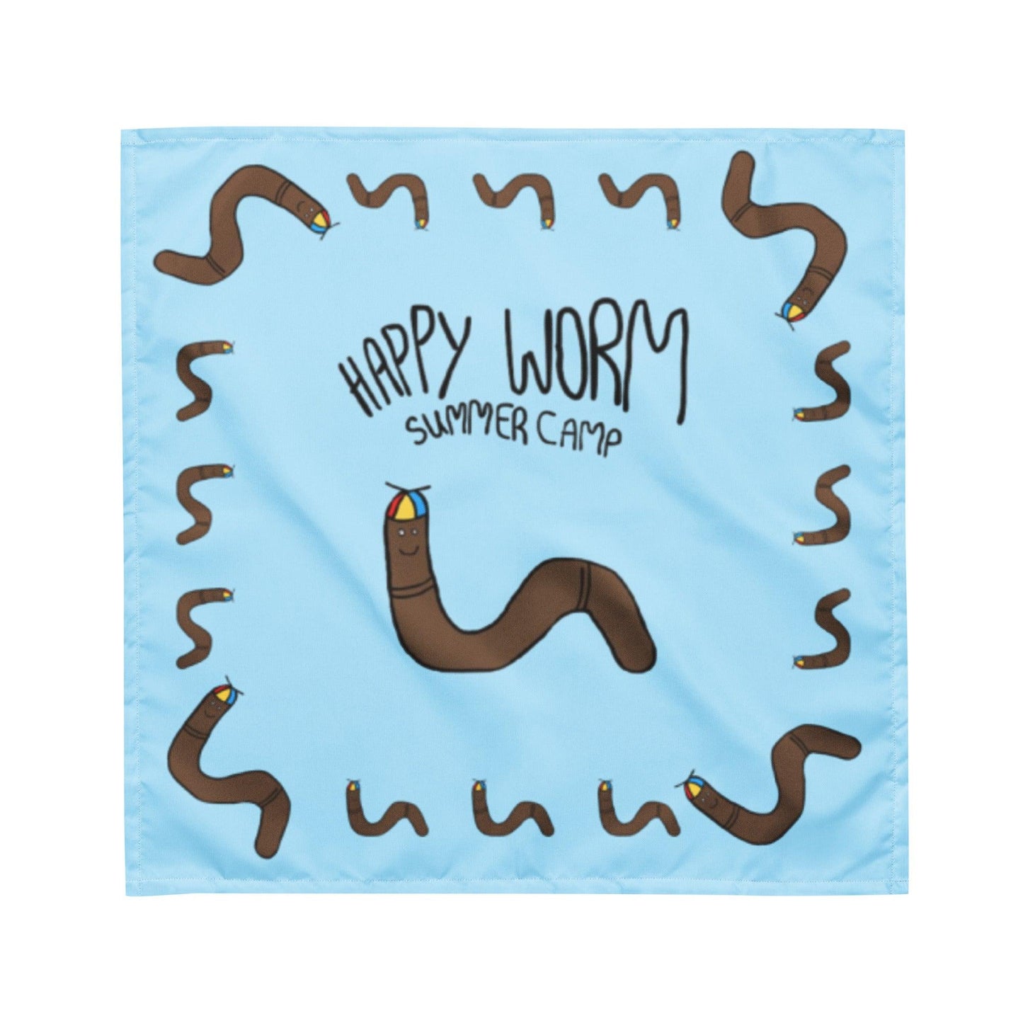 Happy Worm Summer Camp Bandana - Dewdrop