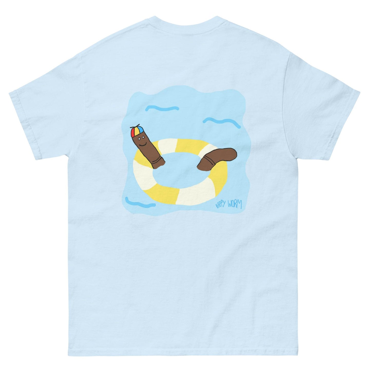 Happy Worm Summer Camp Tee - Dewdrop