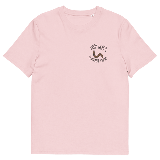 Happy Worm Summer Camp Tee - Bubblegum